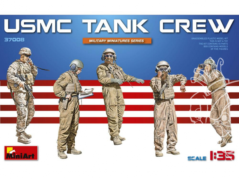 Mini Art personnages militaires 37008 5 tankistes USMC United States Marine Corps 1/35