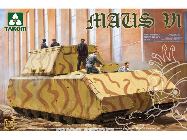 Takom maquette militaire 2049 MAUS VIII v.1- CHAR SUPER LOURD ALLEMAND 1945 (version dépannage) 1/35