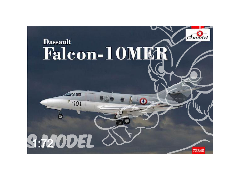 Amodel maquettes avion 72340 DASSAULT FALCON-10MER MARINE NATIONALE 1985 1/72