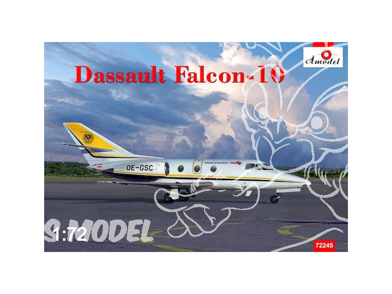 Amodel maquettes avion 72245 DASSAULT FALCON 10 1980 1/72