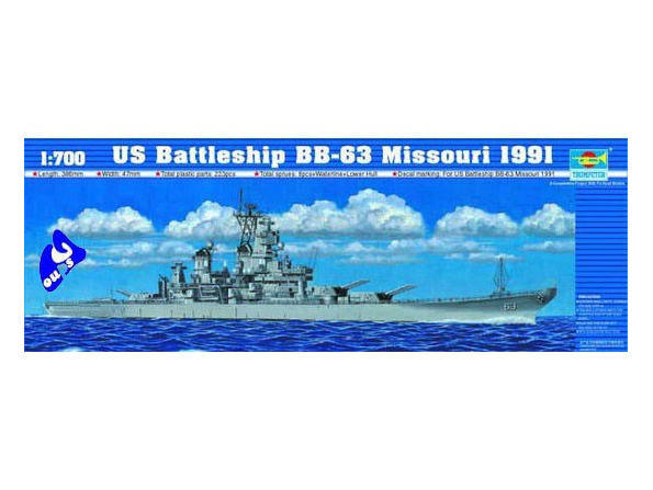 trumpeter maquette bateau 05705 CUIRASSE U.S. BB-63 MISSOURI 1/7