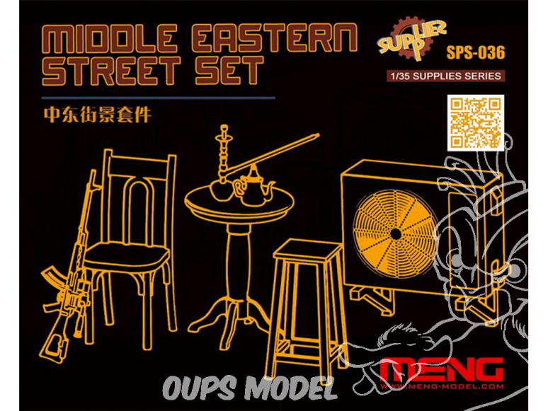 Meng accessoires diorama SPS-036 SET ACCESSOIRES DE RUE MOYEN ORIENT 1/35