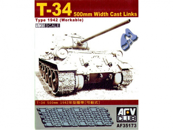 AFV maquette militaire 35173 CHENILLES T-34 type 1942 1/35