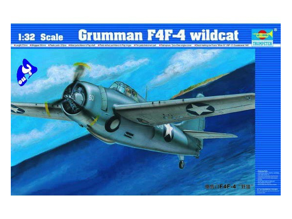 TRUMPETER maquette avion 02223 F4F-4 WILDCAT 1/32