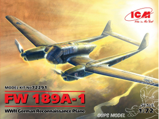 Icm maquette avion 72291 Focke Wulf Fw 189A-1 Reconnaissance WWII 1/72