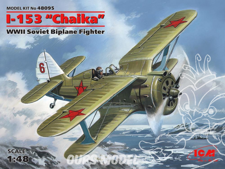 Icm maquette avion 48095 Polikarpov I-153 WWII 1/48