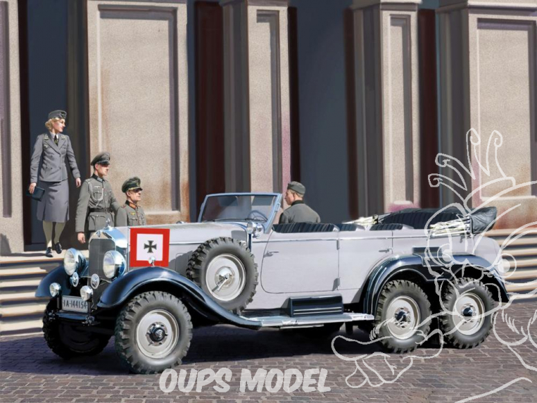 Icm maquette militaire 35531 Mercedes Benz Type G4 (Production 1939) avec passagers WWII 1/35