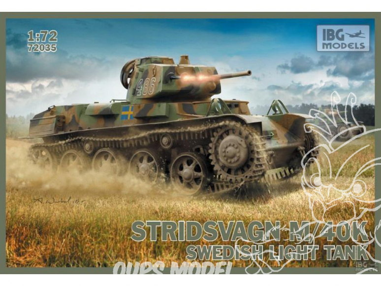 IBG maquette militaire 72035 STRIDSVAGN M/40K SWEDISH LIGHT TANK 1/72