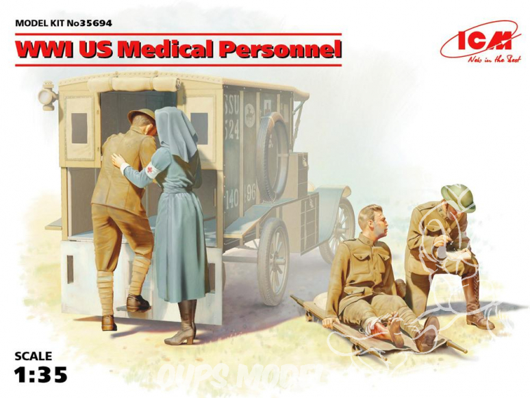 Icm maquette figurines 35694 Personnel Medical US WWII 1/35