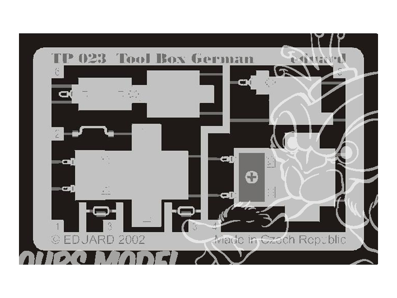 Eduard photodecoupe TP023 BOITE A OUTILS ALLEMANDE 1/35