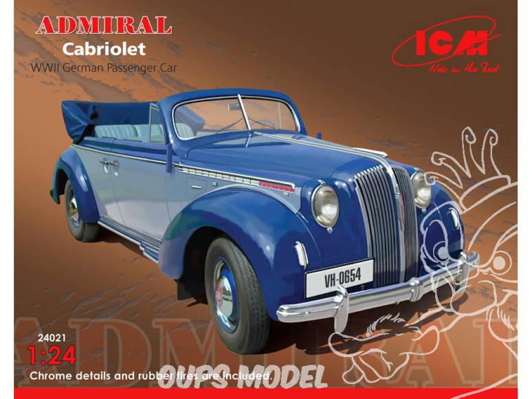 Icm maquette militaire 24021 Opel Admiral Cabriolet WWII 1/24