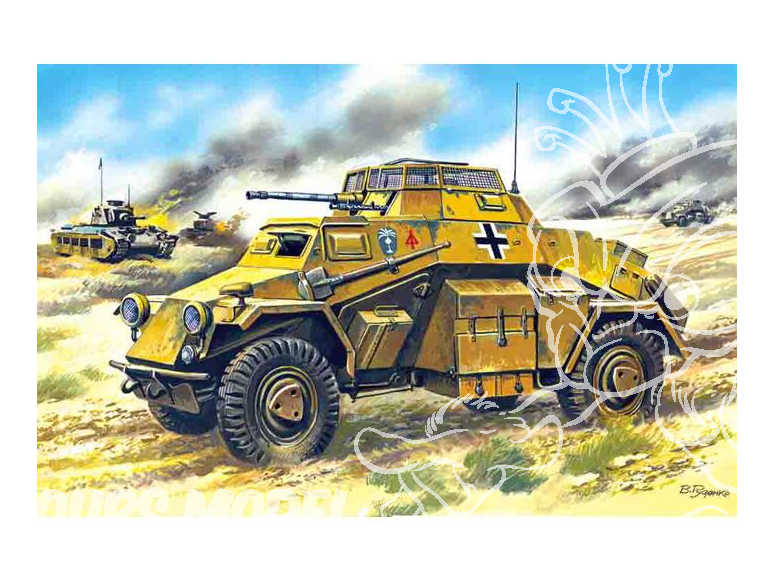 Icm maquette militaire 72411 Sd.kfz.222 Véhicule blindé leger Allemand WWII 1/72
