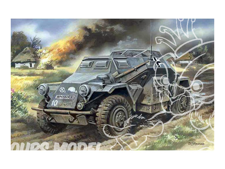 Icm maquette militaire 72431 Sd.Kfz.260 Vehicule de communication Radio Allemand WWII 1/72