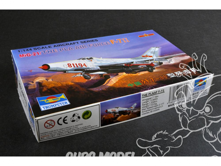 Trumpeter maquette avion 01325 Chengdu J-7II Plaaf 1/144