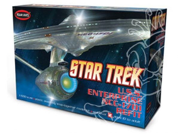 Polar Lights maquette espace 0820 Star Trek USS Enterprise NCC-1701 REFIT 1/1000