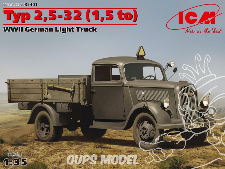 Icm maquette militaire 35401 Opel Blitz Type 2,5-32 (1,5 to) WWII 1/35