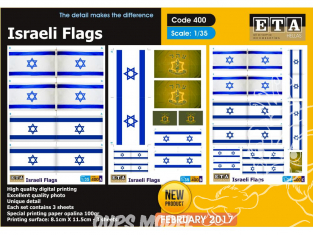 ETA diorama 400 Imprimé Drapeaux d'Israel 1/35