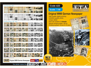 ETA diorama 622 Imprimé Journaux Allemands WWII 1/35