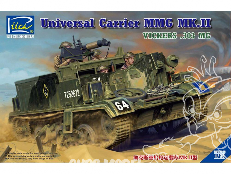 Riich Models maquette militaire 35016 UNIVERSAL CARRIER 3 inch. avec MORTIER Mk. 1 de 3 inch. 1/35