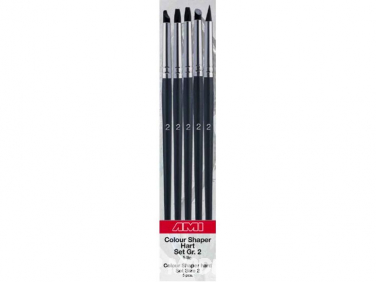 AMI Pinceau Silicone Colour Shapers 575835 noir dur Taille 2 assortiment de 5