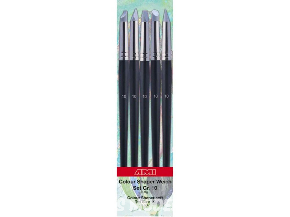Pinceau Colour Shaper Pointe Biseau Souple - Taille 16, Blanc Ivoire, Pour Peinture Et Pastel