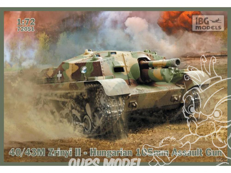 IBG maquette militaire 72051 40/43M Zrinyi II Canon d'assaut Hongrois 105mm 1/72