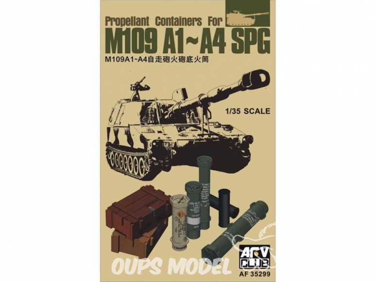 AFV Club maquette militaire 35299 CONTENEURS DE PROPULSEURS pour CANONS AUTOMOTEURS M109 A1-A4 1/35