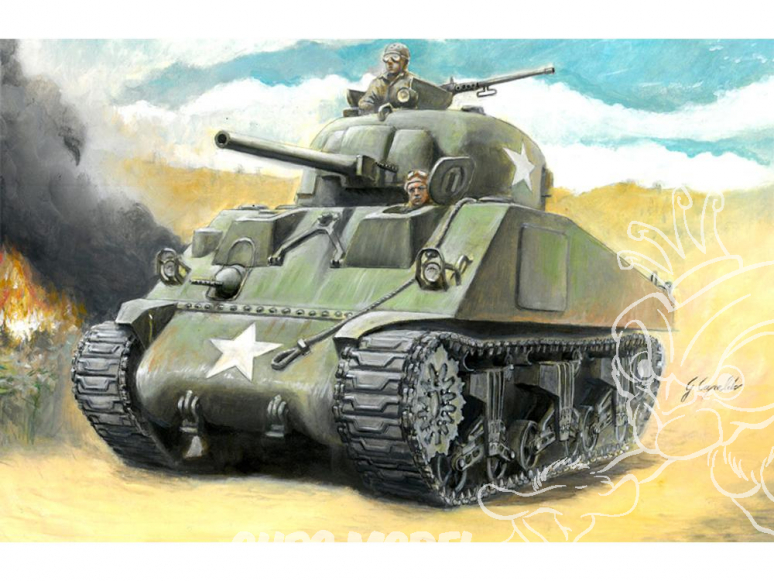 Italeri maquette militaire 15751 M4 Sherman 75mm 1/56 28mm