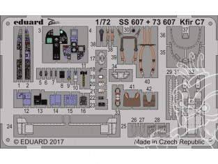 Eduard photodecoupe avion SS607 Zoom Kfir C7 Amk 1/72