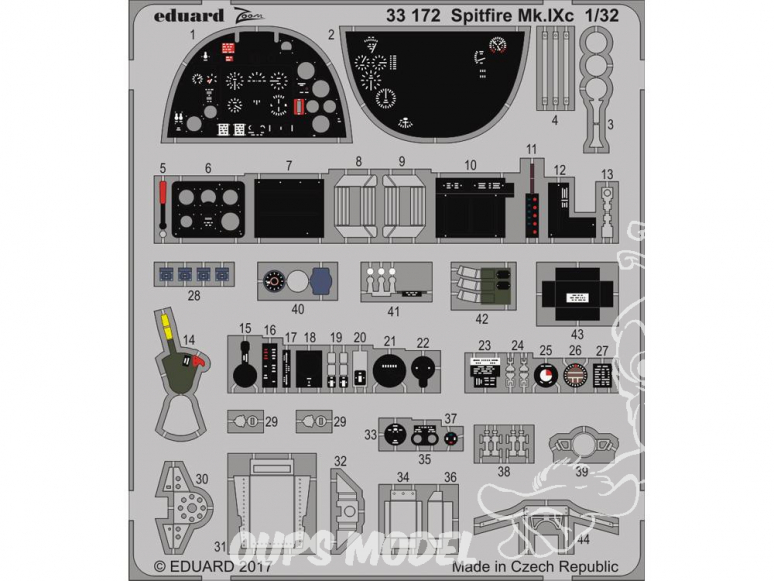 Eduard photodécoupe avion 33172 Zoom Spitfire Mk.IXc Revell 1/32