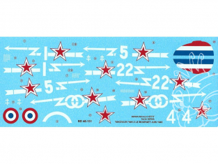 DECALQUES BERNA DECALS BD48-131 Yakovlev Yak-3 Le Bourget juin 1945 1/48