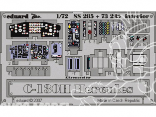 Eduard photodecoupe avion SS285 C-130H Hercules Italeri 1/72