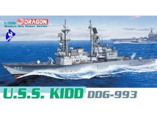 DRAGON maquette bateau 1014 USS Kidd 1/350