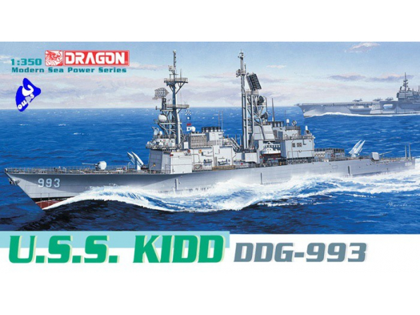 DRAGON maquette bateau 1014 USS Kidd 1/350