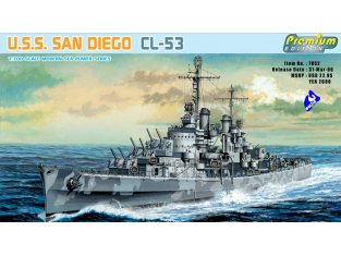 DRAGON maquette bateau 7052 USS San Diego CL-53 1/700