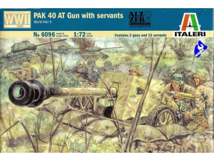 Italeri maquette militaire 6096 Pak 40 At avec servants 1/72