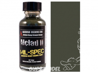 Peinture enamel Alclad II Mil-Spec ALCE050 Utilisation a l'aerographe bronze vert foncé Anglais 30ml 