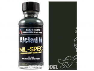 Peinture enamel Alclad II Mil-Spec ALCE216 Utilisation a l'aerographe RLM70 Vert Noir Schwarzgrun 30ml 