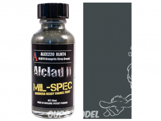 Peinture enamel Alclad II Mil-Spec ALCE220 Utilisation a l'aerographe RLM74 Gris Vert Graugrun 30ml 