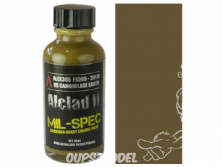 Peinture enamel Alclad II Mil-Spec ALCE305 Utilisation a l'aerographe Camouflage U.S. terre 30ml 