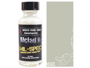 Peinture enamel Alclad II Mil-Spec ALCE314 Utilisation a l'aerographe Gris camouflage 30ml