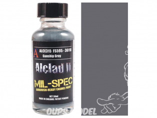 Peinture enamel Alclad II Mil-Spec ALCE315 Utilisation a l'aerographe Gris Gunship 30ml