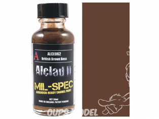 Peinture enamel Alclad II Mil-Spec ALCE062 Utilisation a l’aérographe Marron interieur Anglais 30ml
