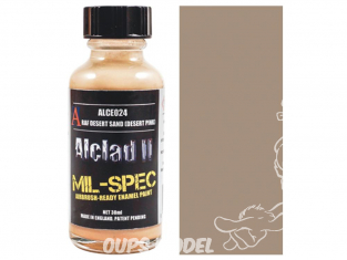 Peinture enamel Alclad II Mil-Spec ALCE024 Utilisation a l’aérographe RAF Jaune sable 30ml