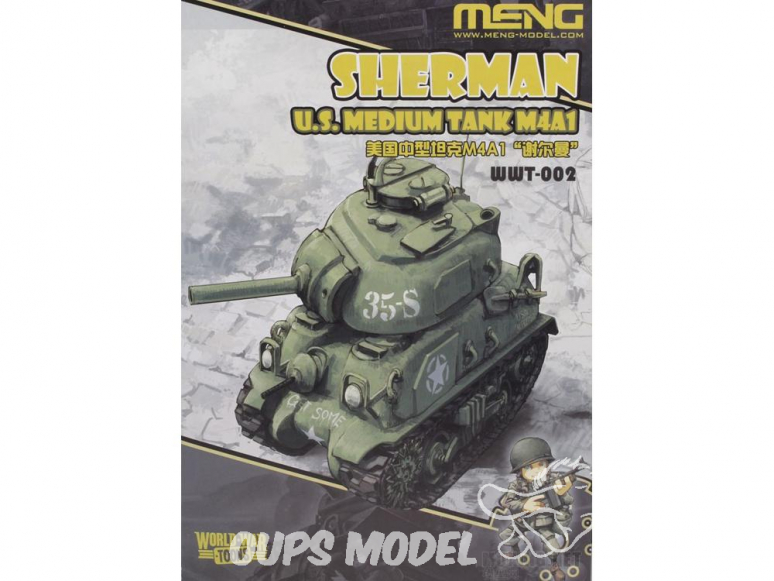 Meng maquette militaire WWT-002 M4A1 SHERMAN US TANK SERIE WORLD WAR TOON