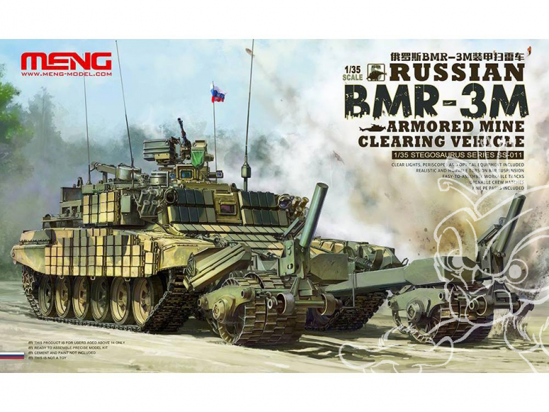 Meng maquette militaire SS-011 BMR-3M CHAR DE DÉMINAGE RUSSE 2015 1/35