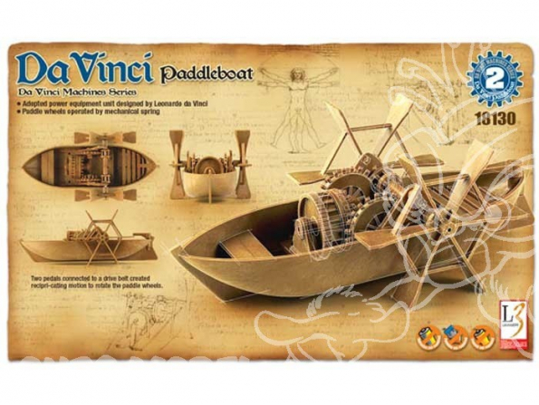 Academy maquette Da Vinci 18130 bateau roues a aubes