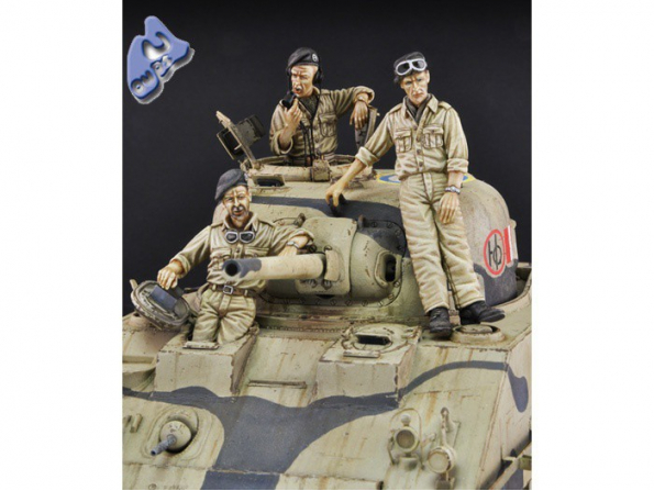 Royal Model figurine 583 EQUIPAGE DE CHAR SHERMAN 1/35