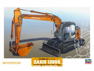 Hasegawa maquette travaux public 66001 HITACHI EXCAVATOR ZAXIS 135US 1/35