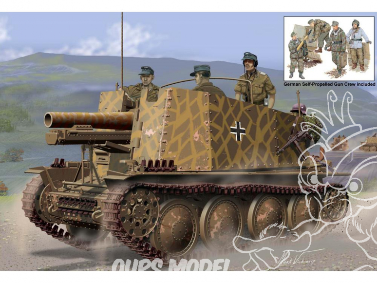 Dragon maquette militaire 6857 Geschutzwagen 38 H fur s.IG.33/1 Initial Production avec servants 1/35